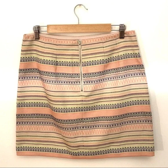 LOFT Petite Pastel Stripe Jacquard Skirt - Picture 4 of 6